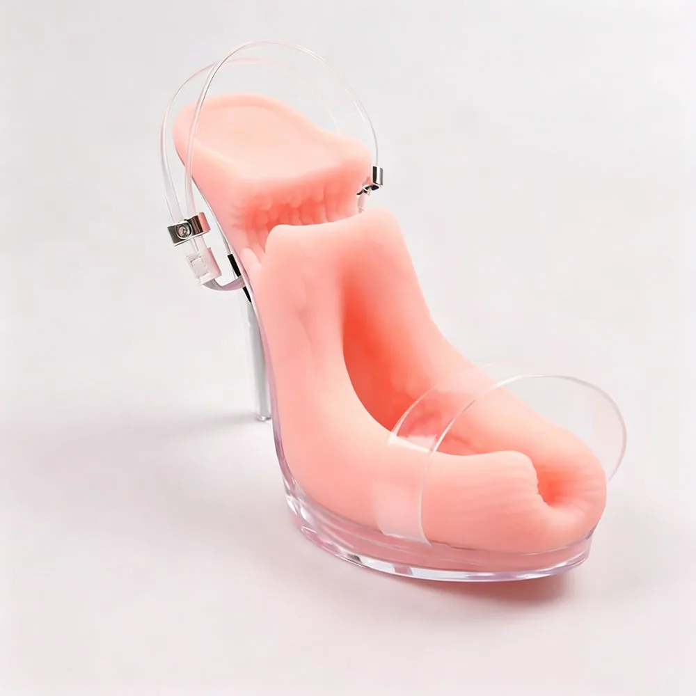 High-Heel Masturbator Shoe in a clear finish